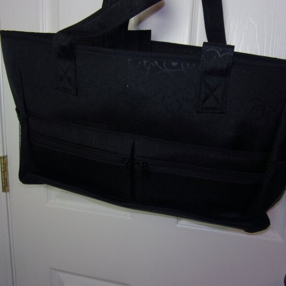 NEW ZERO GRID Trip Travel Extra Large Tote Bag Windsor  Black Brown Indigo - Picture 15 of 16